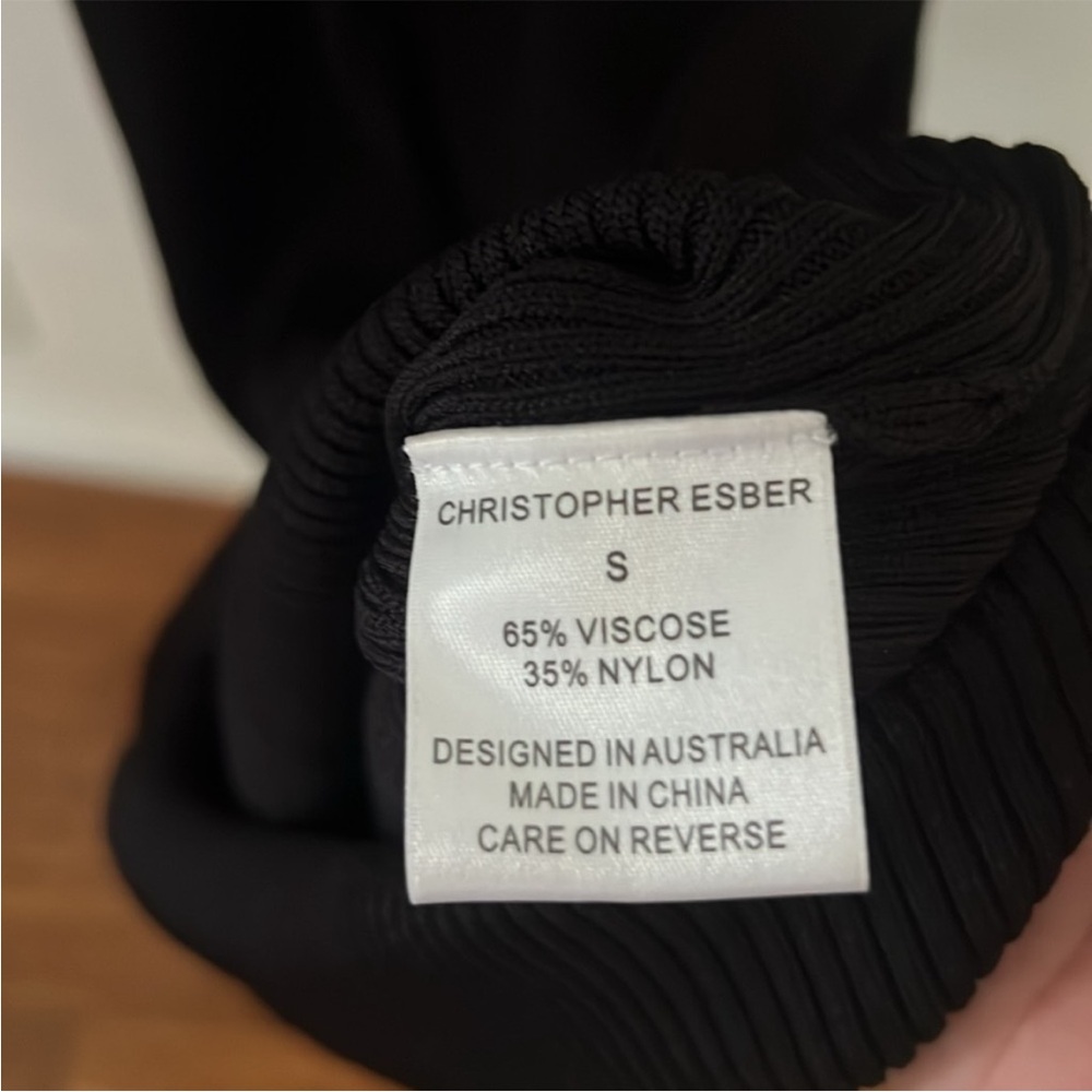 Christopher Esber Button-Trim Rib Knit Maxi Dress -small - Picture 6 of 6